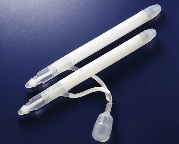 Two piece inflatable penile implant